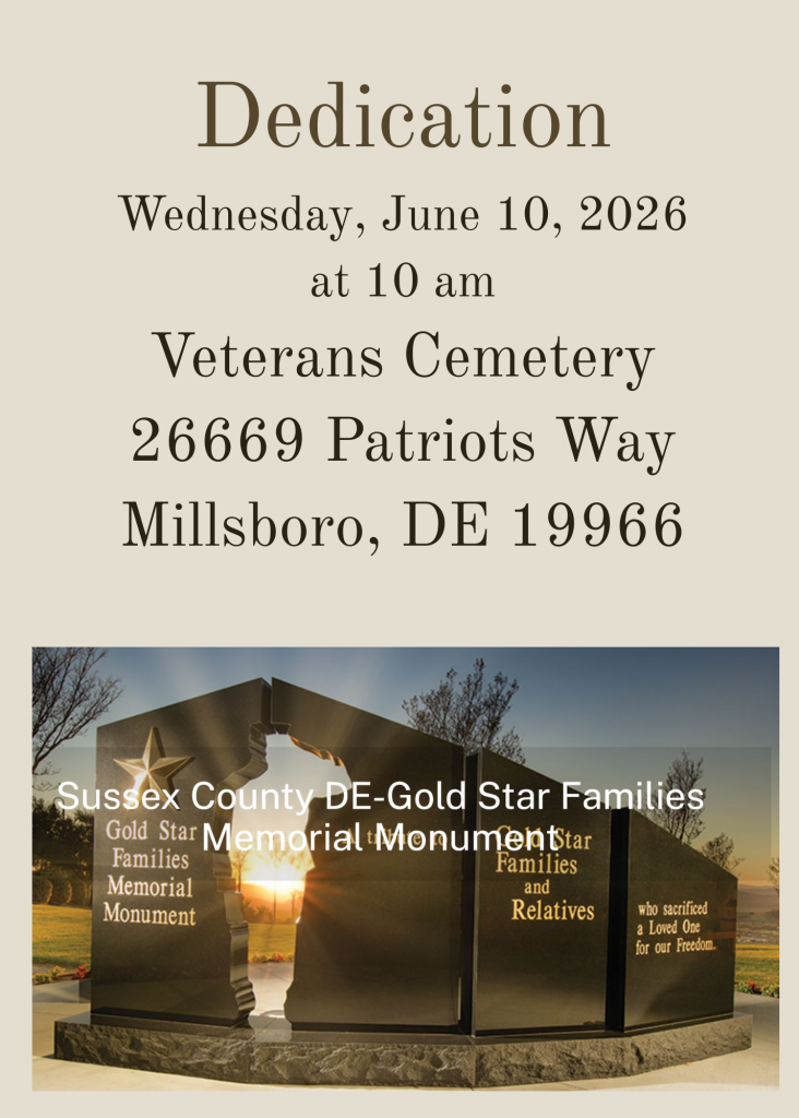 Dedication Ceremony Image for the Sussex County DE-Gold Star Families Memorial Monument