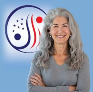 T'ai Chi Chih for Veterans with Jessica Lewis. Logo and picture of Jessica.